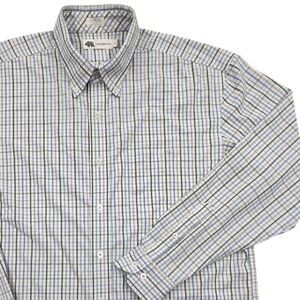 Onward Reserve Classic Fit Performance Shirt Blue Green Plaid Mens Large